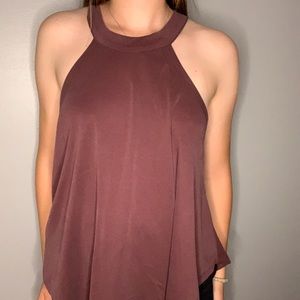 Maroon halter tank top